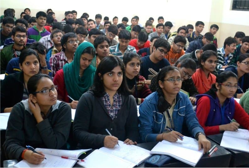 Students attend the coaching for civil service examination