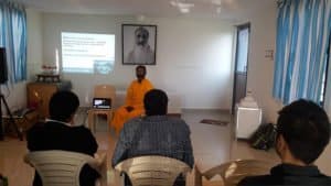 Chinmaya IAS Academy students listening seminar